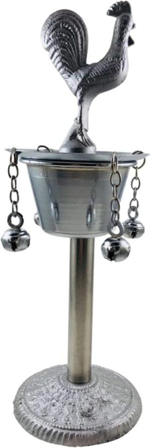 Ozún de Guerreros con Gallito 9.5” – Osun de Hierro para Santería Ifá